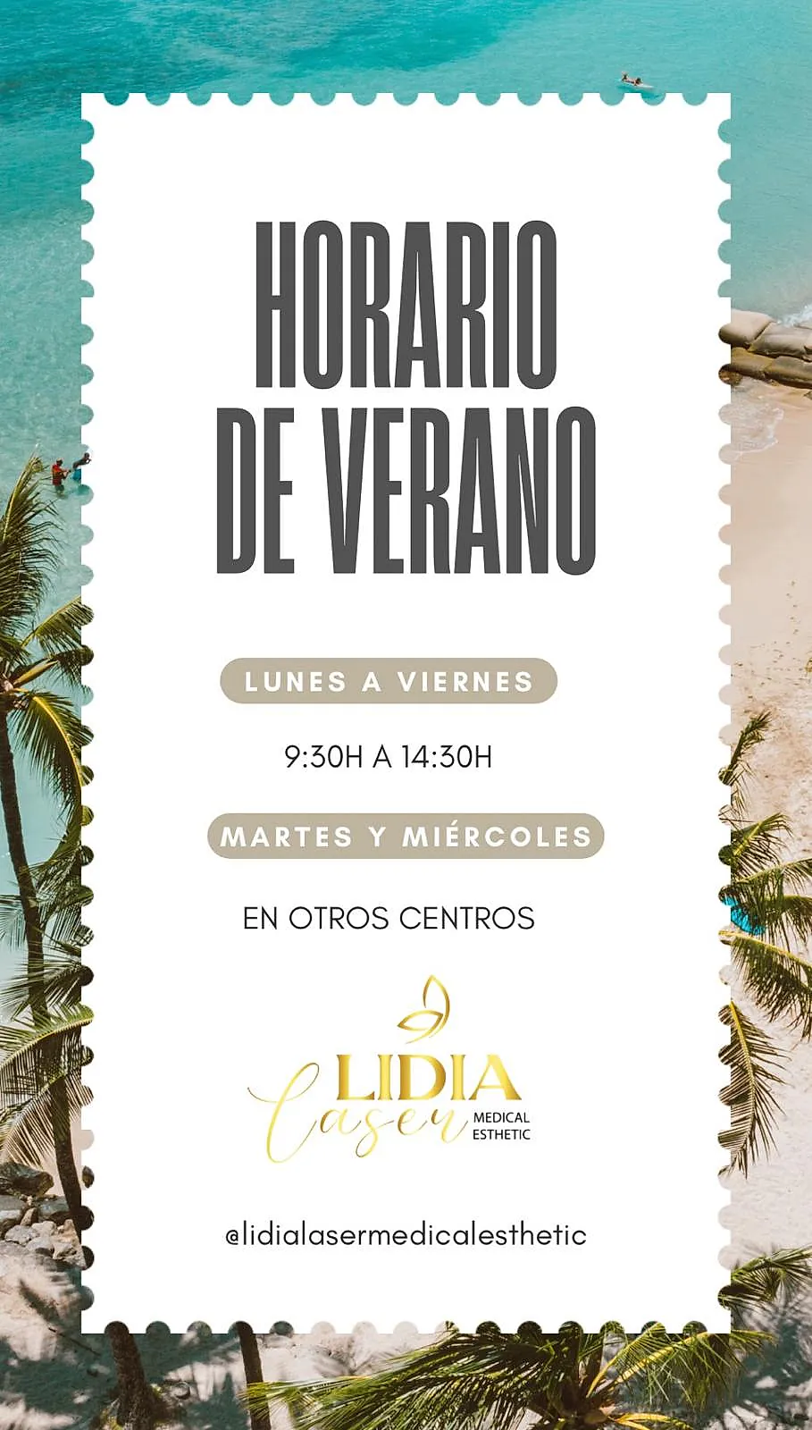 Lidia Laser Medical Esthetic horario de verano