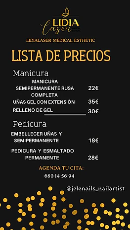 Lidia Laser Medical Esthetic lista de precios